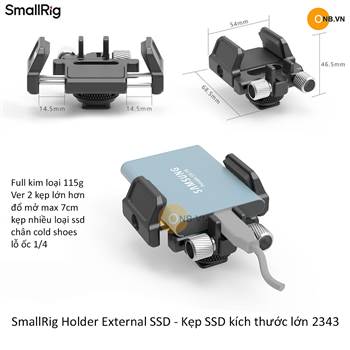 Smallrig Holder External SSD - Kẹp SSD kích thước lớn 2343