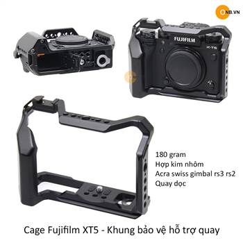 Cage Fujifilm XT5 - Khung bảo vệ X-T5 hỗ trợ quay