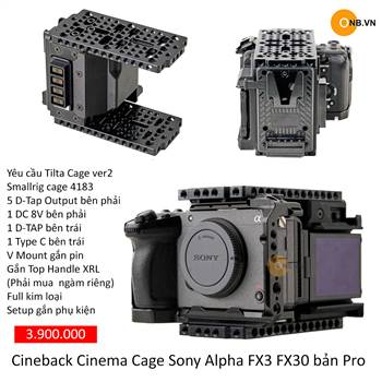 Cineback Cinema Cage Sony Alpha FX3 FX30 bản Pro