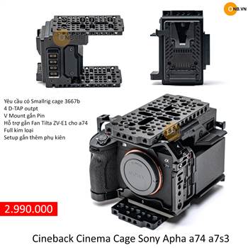 Cineback Cinema Cage Sony Apha a74 a7s3
