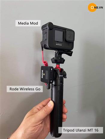 Combo Vlog Cho Gopro 9 - Mic ko dây, tripod, Media Mod