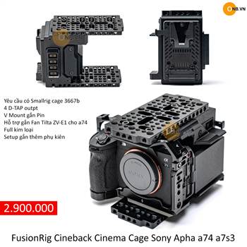 FusionRig Cineback Cinema Cage Sony Apha a74 a7s3