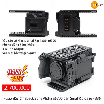 FusionRig Cineback Sony Alpha a6700 bản SmallRig Cage 4336