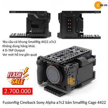 FusionRig Cineback Sony Alpha a7c2 bản SmallRig Cage 4422