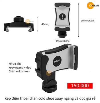 Kẹp Điện Thoại chân cold shoes xoay ngang và dọc giá rẻ