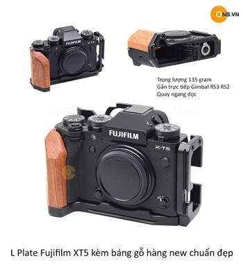 L Plate Fujifilm XT5 kèm báng gỗ hàng chuẩn đẹp