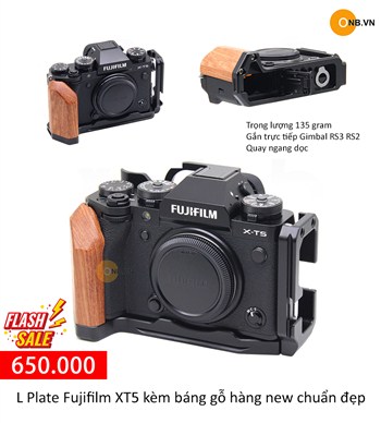 L Plate Fujifilm XT5 kèm báng gỗ hàng chuẩn đẹp