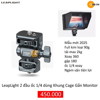 LeapLight 2 đầu ốc 1/4 dùng Khung Cage gắn Monitor - Đèn Led Mini mẫu mới 2025