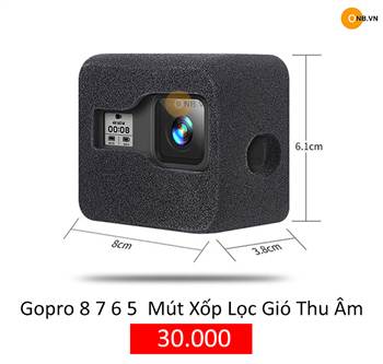 Gopro 8 Mút Xốp Lọc Gió Thu Âm