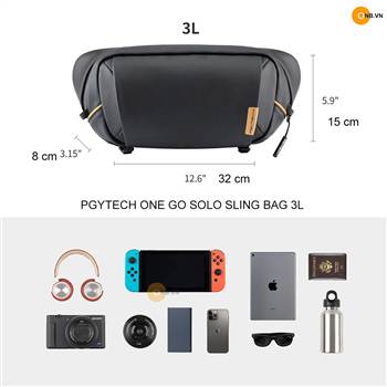 PGYTECH One Go Shoulder Bag 3L - Obsidian Black