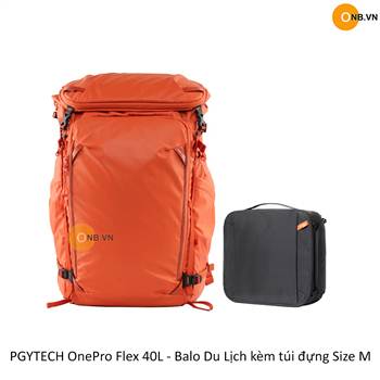 PGYTECH OnePro Flex 40L - Balo Du Lịch kèm túi đựng Size M màu cam