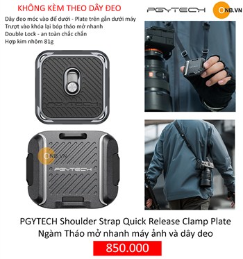 PGYTECH Shoulder Strap Quick Release Clamp Plate - Ngàm Tháo mở nhanh