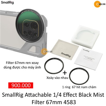 SmallRig 1/4 Effect Black Mist Filter 67mm lens máy ảnh kèm ngàm hít nam châm 4583