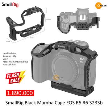 SmallRig Black Mamba Cage Canon EOS R5 R6 3233b