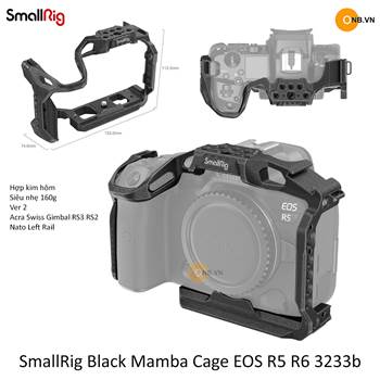 SmallRig Black Mamba Cage Canon EOS R5 R6 3233b