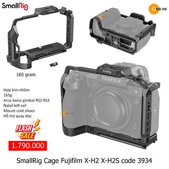 SmallRig Cage Fujifilm X-H2 X-H2S XH2 XH2S code 3934