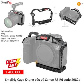 Smallrig Cage Khung bảo vệ Canon R5 R6 2982b