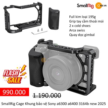 SmallRig Cage Khung bảo vệ Sony a6300 a6400 3164b new 2025