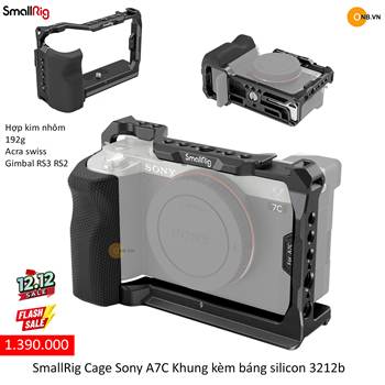 SmallRig Cage Sony A7C kèm báng silicon 3212b