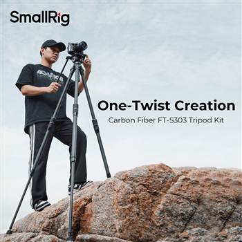 Smallrig Carbon Fiber FT-S303 Tripod Kit - mẫu mới 2025 tháo mở nhanh