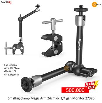 SmallRig Clamp Magic Arm 24cm ốc 1/4 gắn Monitor 2732b