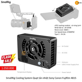 SmallRig Cooling Fan Quạt tản nhiệt Sony Canon Fujifilm 4815