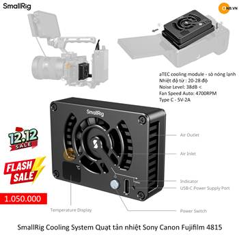 SmallRig Cooling Fan Quạt tản nhiệt Sony Canon Fujifilm 4815