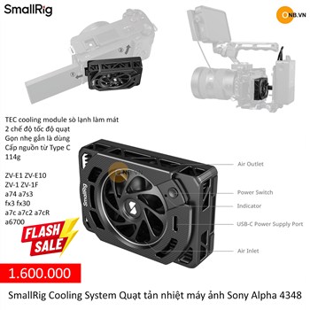 SmallRig Cooling Fan Quạt tản nhiệt máy ảnh Sony Alpha 4348B