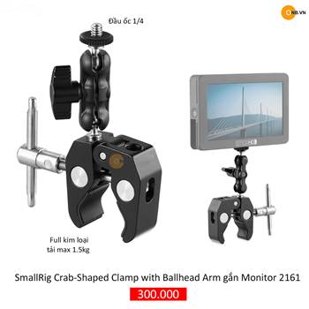SmallRig Crab-Shaped Clamp Ballhead Arm gắn Monitor 2161