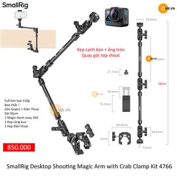 SmallRig Desktop Magic Arm with Crab Clamp Găn Điện Thoại Gopro 4766