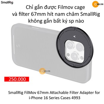 SmallRig FilMov 67mm ngàm gắn Filter Adapter i-Phone 16 4993