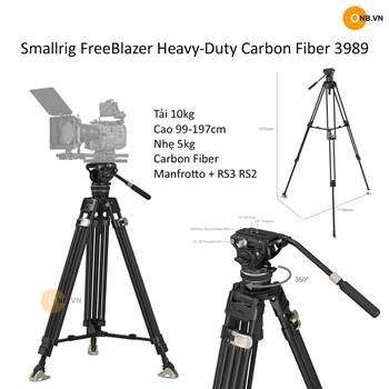 SmallRig FreeBlazer Heavy-Duty Carbon Fiber AD-100 Tripod 3989