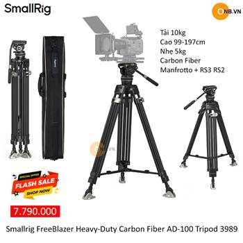 Smallrig FreeBlazer Heavy-Duty Carbon Fiber AD-100 Tripod 3989 