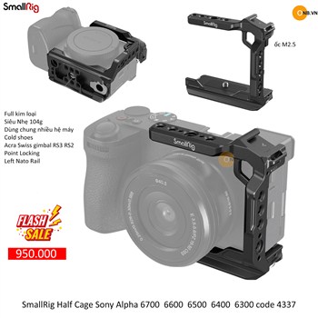 SmallRig Half Cage Sony Alpha a6700 a6600 a6500 a6400 a6300 4337