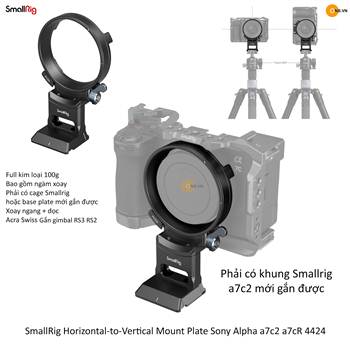 SmallRig Horizontal-to-Vertical Mount Plate Sony Alpha a7c2 a7cR 4424