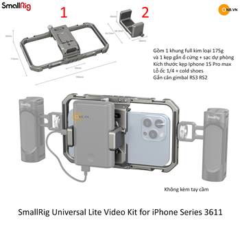 SmallRig Khung quay Vlog iPhone 15 Pro Max code 3611