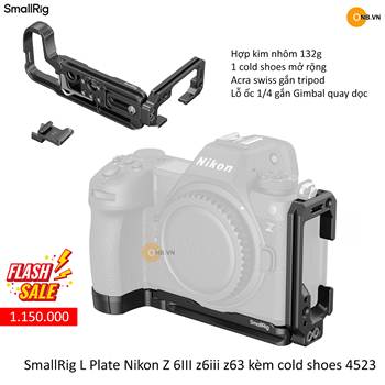 SmallRig L Plate Nikon Z 6III z6iii z63 kèm cold shoes 4523