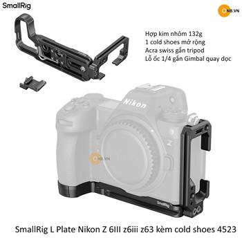 SmallRig L Plate Nikon Z 6III z6iii z63 kèm cold shoes 4523