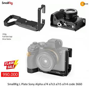 SmallRig L Plate Sony Alpha a74 a7s3 a7r5 a7r4 code 3660