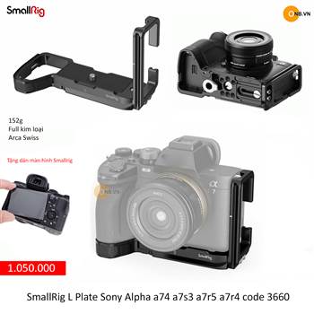 SmallRig L Plate Sony Alpha a74 a7s3 a7r5 a7r4 code 3660