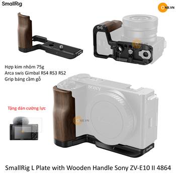 SmallRig L Plate with Wooden Handle Sony ZV-E10 II 4864