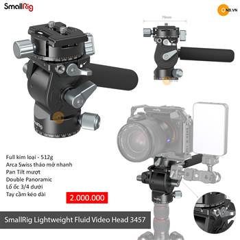 SmallRig Lightweight Fluid Video Head 3457b new 2024