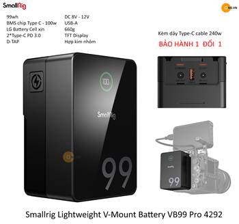 SmallRig Lightweight V-Mount Battery VB99 Pro 4292