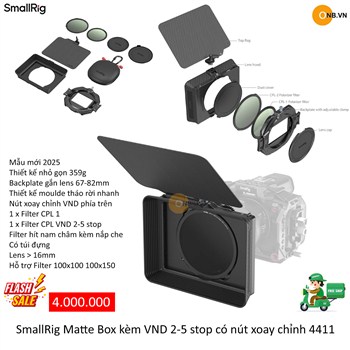 SmallRig Matte Box kèm CPL và VND 2-5 stop có nút xoay chỉnh 4411