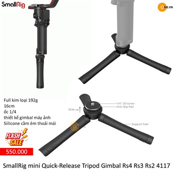 SmallRig mini Tripod Kim Loại 16cm Gimbal Rs4 Rs3 Rs2 4117