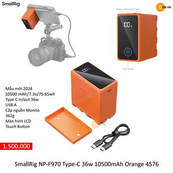 SmallRig NP-F970 Type-C 36w 10500mAh Orange 4576