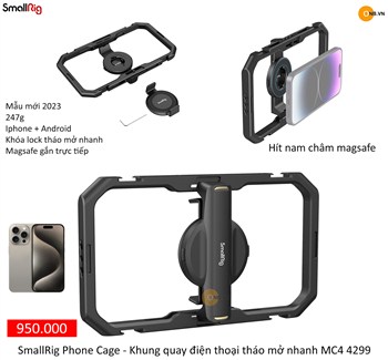 SmallRig Phone Cage - Khung quay điện thoại tháo mở nhanh MC4 4299