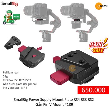 SmallRig Power Supply Mount Plate RS4 RS3 RS2 Gắn Pin V Mount 4189