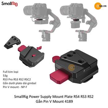 SmallRig Power Supply Mount Plate RS4 RS3 RS2 Gắn Pin V Mount 4189