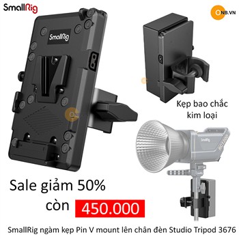 SmallRig ngàm kẹp Pin V mount lên chân đèn Studio Tripod 3676